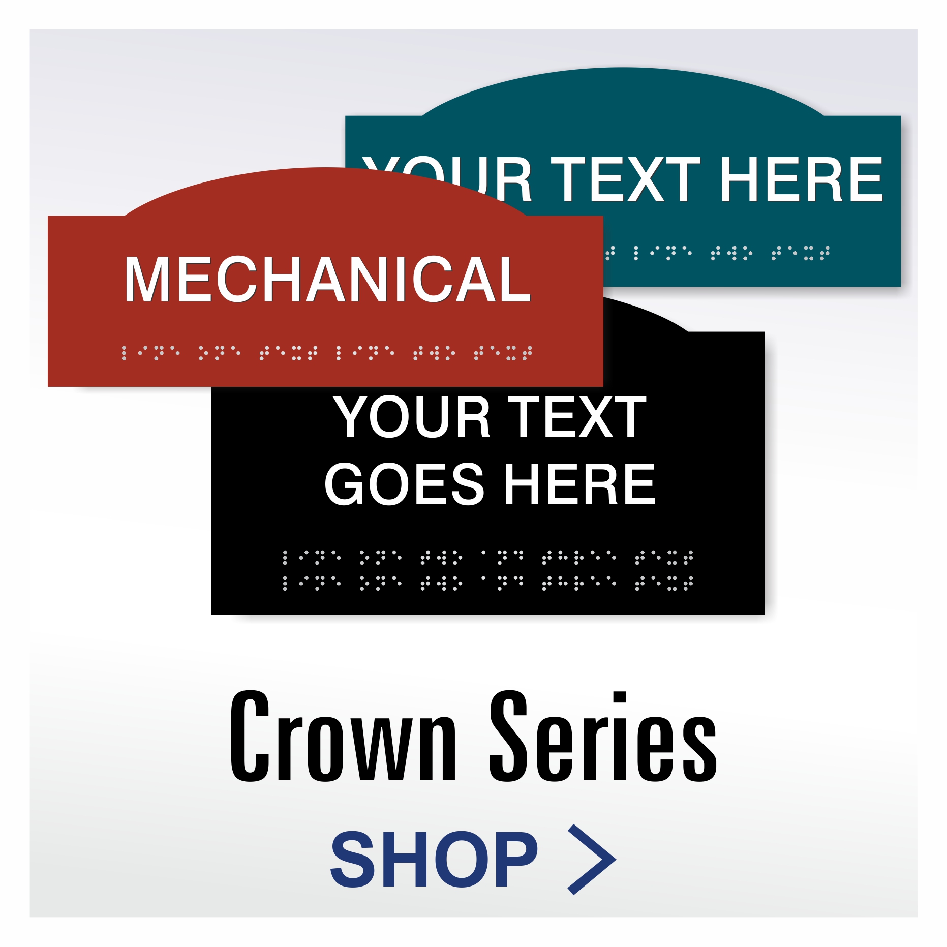 Crown Series architectural ADA room ID signs